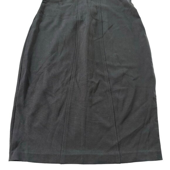 VTG Y2K Cache Contour Fitted Dress Ruffle Short Sleeve Turtleneck Knee Length 12 - Picture 12 of 16